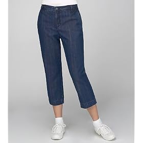 Petite Audra Cropped Jeans in Dark Indigo Wash