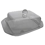 Large Butter or Cheese Saver Keeper Plate with Dome by Huang Acrylics
