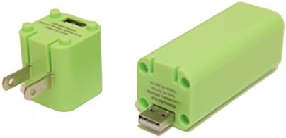 TUNNEL My O2 2600mAh USB Wall Charger and Portable Battery Pack - Retail Packaging - Green