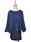 Anna-Kaci S/M Fit Blue Black Semi Formal Sleeveless Dress w Removable Cape Wrap