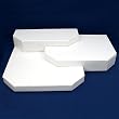 White Leather Jewelry Showcase Display Platform 18 1/2"