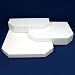 White Leather Jewelry Showcase Display Platform 18 1/2"