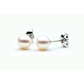 Freshwater Cultured Pearl Earrings 5.5-6mm White Pearls with Silver Mount by Augustina Jewelry