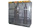 Aluminum Vertical Gas Cylinder Cabinet - 10 To 20 Cylinder Capacity