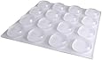 Shepherd Hardware 9967 1/2-Inch Surface Gard Clear Adhesive Vinyl Bumper Pads, 16-Pack