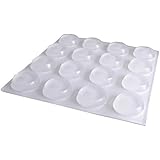 Shepherd Hardware 9967 1/2-Inch Surface Gard Clear Adhesive Vinyl Bumper Pads, 16-Pack