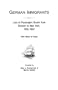 German Immigrants: Lists of Passengers Bound from Bremen to New York, 1855-1862, With Places of Origin