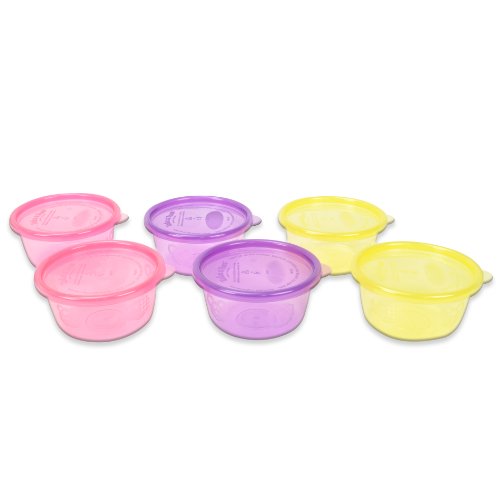 Imagen 2 de The First Years Sava - Pack de 6 recipientes con tapa para alimentos infantiles (237 ml)