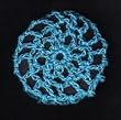 Aqua Hair Net Crocheted Hair Bun Cover- MINI