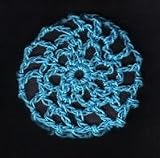 Aqua Hair Net Crocheted Hair Bun Cover- MINI