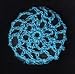 Aqua Hair Net Crocheted Hair Bun Cover- MINI