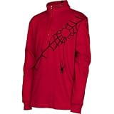 Spyder Active Sports SY-03724 RB S Kyds Diagonal Web TNeck Red/Black Small