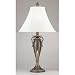 1 Light Table Lamp Spanish Bronze Finish with Hand-Sewn Brussels Linen Shade - Interior