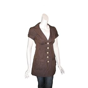 NANETTE LEPORE Sassy Stripe Jacket Dress in Chocolate