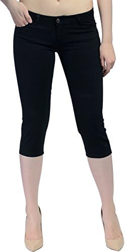 Hey Collection Juniors Brushed Stretch Twill Skinny Capri Jeans