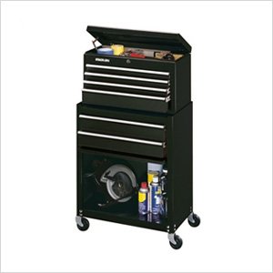 6 Drawer Chest/Cab. Combo (Black) SCBLK-600-DS