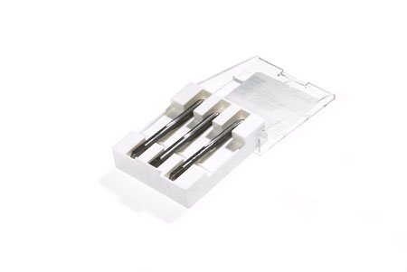 12-28 NF High Speed Steel Ground Thread 3 Piece Tap Set, Includes: Taper, Plug, Bottom