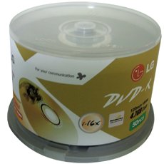 LG 50 Pack 16X Lightscribe DVD-R Spindle