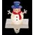 Lighted Snowman Christmas Stocking Holder With Silver Base