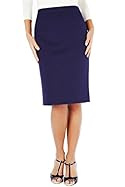  Knee Length Piqué Jacquard Pencil Skirt