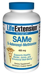 Life Extension Sam E Tablets, 400 mg, 50 Count