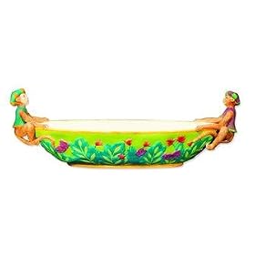 Lime Monkey Oval Centerpiece by Cross Country Furniture