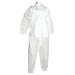 Galaxy Products WDC25L Disposable White Economy Polypropylene Coveralls, Large, 25-Pack