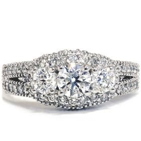 SI 1.60CT Gorgeous Diamond Engagement Fancy Ring Antique Vintage Pave Heirloom