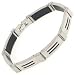 Steel Hinged Bracelet - Brushed Steel and Black
