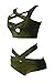 Prograce Women's Sexy Criss Cross High Waisted Bandage 2PCS Bikini Set, M Army Green