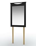 South Shore Step One Collection Mirror, Black