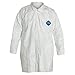 Dupont TY210SWH4X003000 White Tyvek Frocks with Collar, Open Wrists, Front Snap Closure, Serged Seams, 4X-Large (Pack of 30)