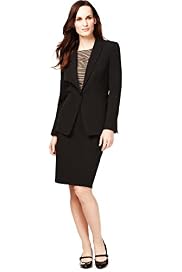 Peak Lapel Angled Seam Jacket