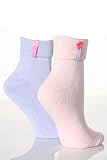 Ladies 2 Pair Elle Bamboo Ankle Socks With Cushion Sole