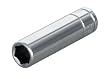 Deep Socket 6 Point Crv - 1/4-Inch Drive x 11/32-Inch