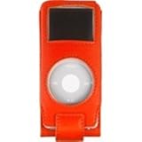 Orange Leather Case for Ipod Nano