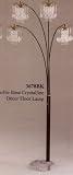 Black Marble Base Crystalline Decor Floor Lamp