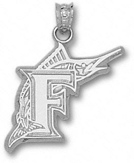 Florida Marlins Sterling Silver ''F'' 3/4'' Pendant