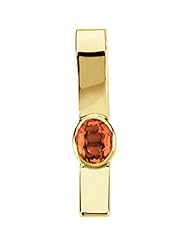 14K Yellow Gold Oval Cut Fire Opal Pendant -- LIFETIME WARRANTY