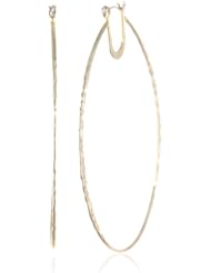 BCBGeneration Gold Plated Elongated Hoop Earrings, 2.5"