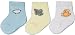Baby : Playshoes 495100 Erstlingssocke blau/gelb/weiß 0-3 Monate 3er Pack