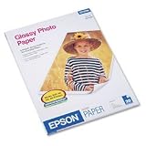 Epson Glossy Photo Paper, 8.5 x 11 Inches, 20 Sheets per Pack (S041141)