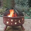 Landmann Big Sky Stars & Moons Fire Pit, Georgia Clay, 10-inches deep