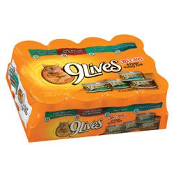 9Lives Three Flavor Sliced Variety Cat Can Pack (24/5.5-oz cans)