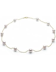 Bling Jewelry 14k Yellow Gold Freshwater White Pearl Tin Cup Necklace