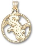 Chicago White Sox Pierced Bball Charm/Pendant