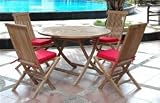 Bahama 47 Round Folding Table + Classic Folding Chair by Anderson Teak