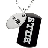 Stainless Steel Buffalo Bills Double Dog Tag with Chain