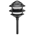 Intermatic CL191 Malibu Low Voltage Premium Cast Metal Three Tier 11-Watt Landscape Light, Black