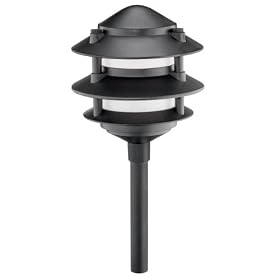 Intermatic CL191 Malibu Low Voltage Premium Cast Metal Three Tier 11-Watt Landscape Light, Black